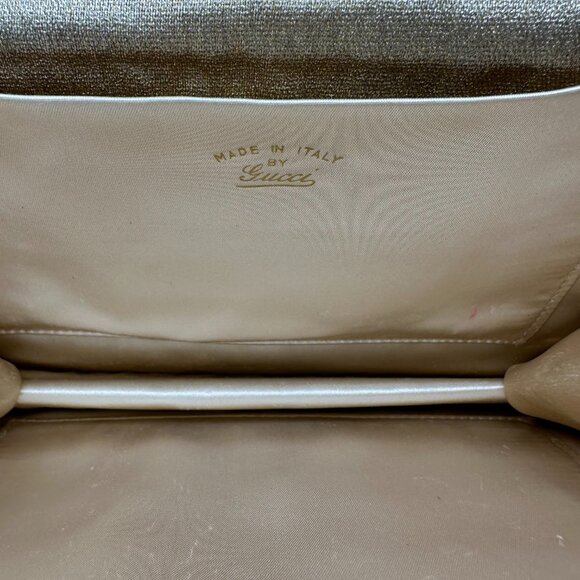 Gucci *Rare* Vintage Gold Woven Shoulder Bag (1968-1972) - Picture 12 of 14